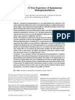 12-Year Experience of Spontaneous Hemopneumothorax: Original Article