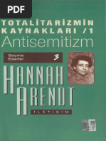 Hannah Arendt - Totalitarizmin Kaynakları 1.antisemitizm PDF