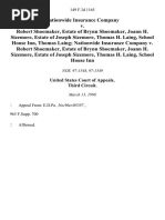 Nationwide Insurance Company v. Robert Shoemaker, Estate of Brynn Shoemaker, Joann H. Sizemore, Estate of Joseph Sizemore, Thomas H. Laing, School House Inn, Thomas Laing Nationwide Insurance Company v. Robert Shoemaker, Estate of Brynn Shoemaker, Joann H. Sizemore, Estate of Joseph Sizemore, Thomas H. Laing, School House Inn, 149 F.3d 1165, 3rd Cir. (1998)
