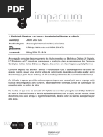 A História Da Literatura e as Trocas e Transferências Literárias e Culturais