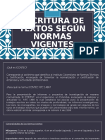 Escritura de Textos Según Normas Vigentes