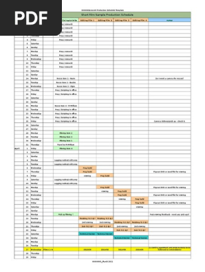  Production Schedule