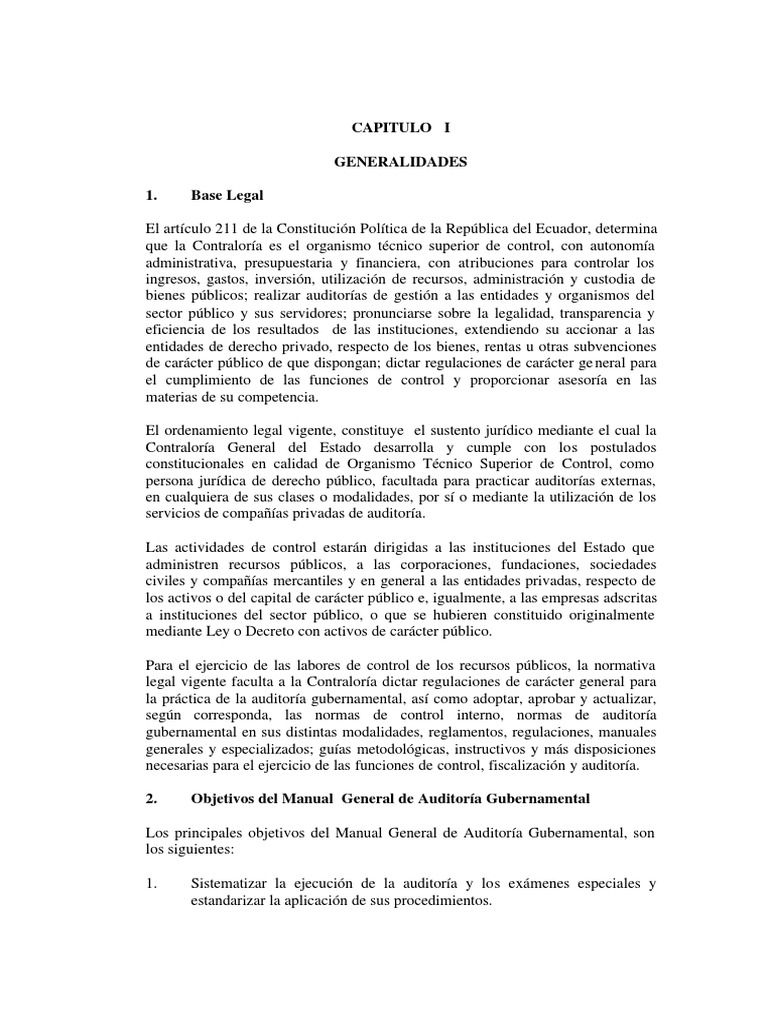 Manual de Auditoría Gubernamental | PDF | Auditoría financiera | Contralor