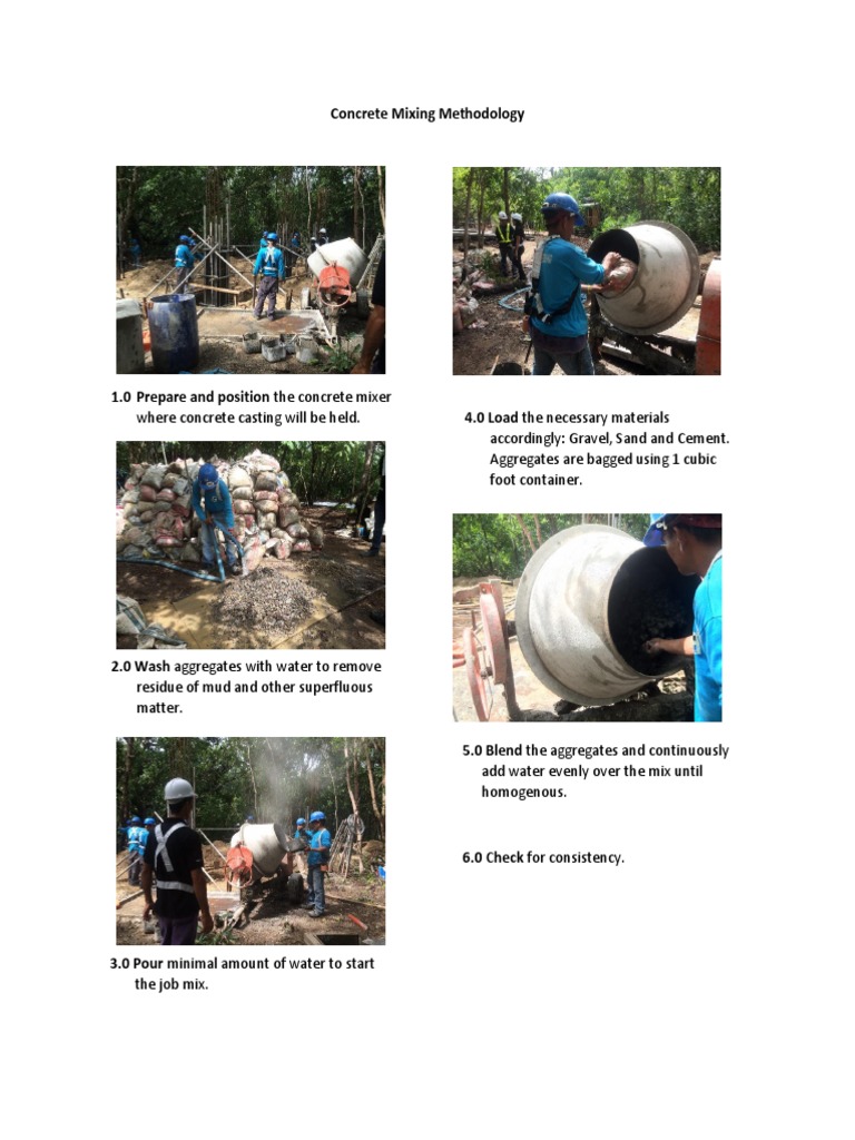 Concrete Mixing Process Guide | PDF | Travel
