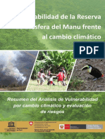 Vulnerabilidad de La Reserva de Biósfera Del Manu Frente Al Cambio Climático