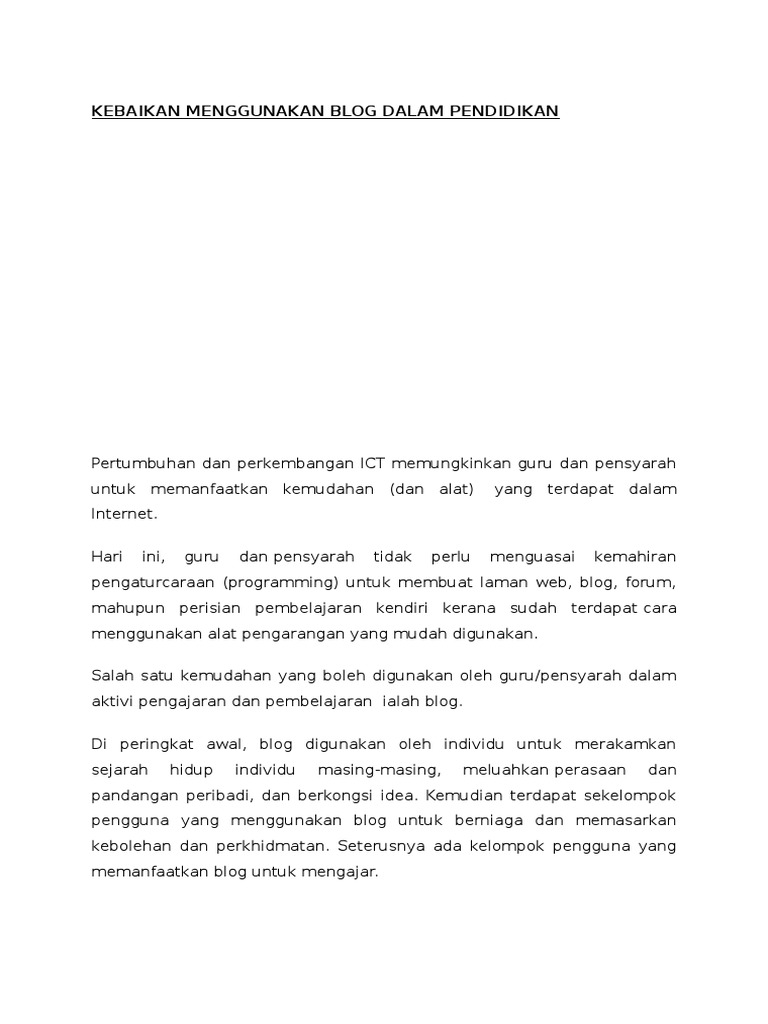 Blog sebagai Medium Berkongsi Cerita