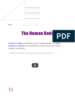 Human Body Worksheet PDF