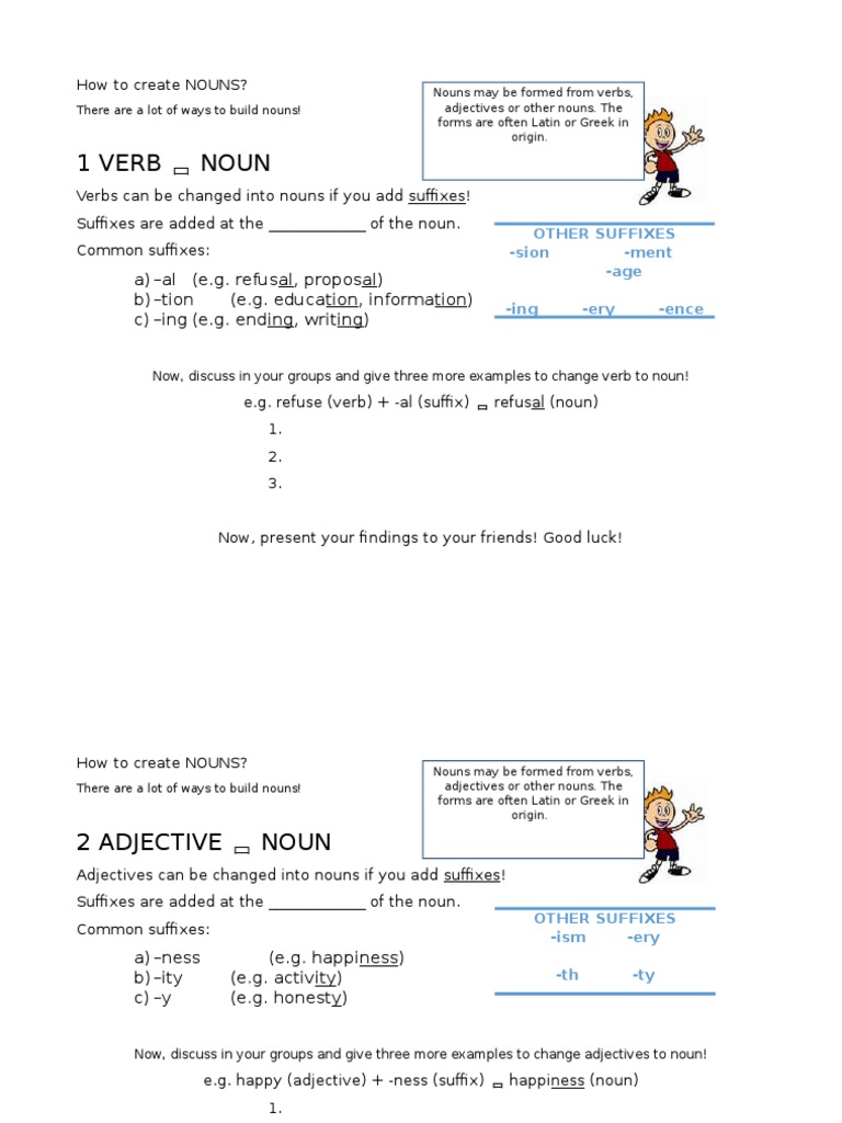 How To Create NOUNS PDF Noun Verb
