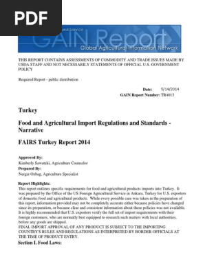 food import regulations