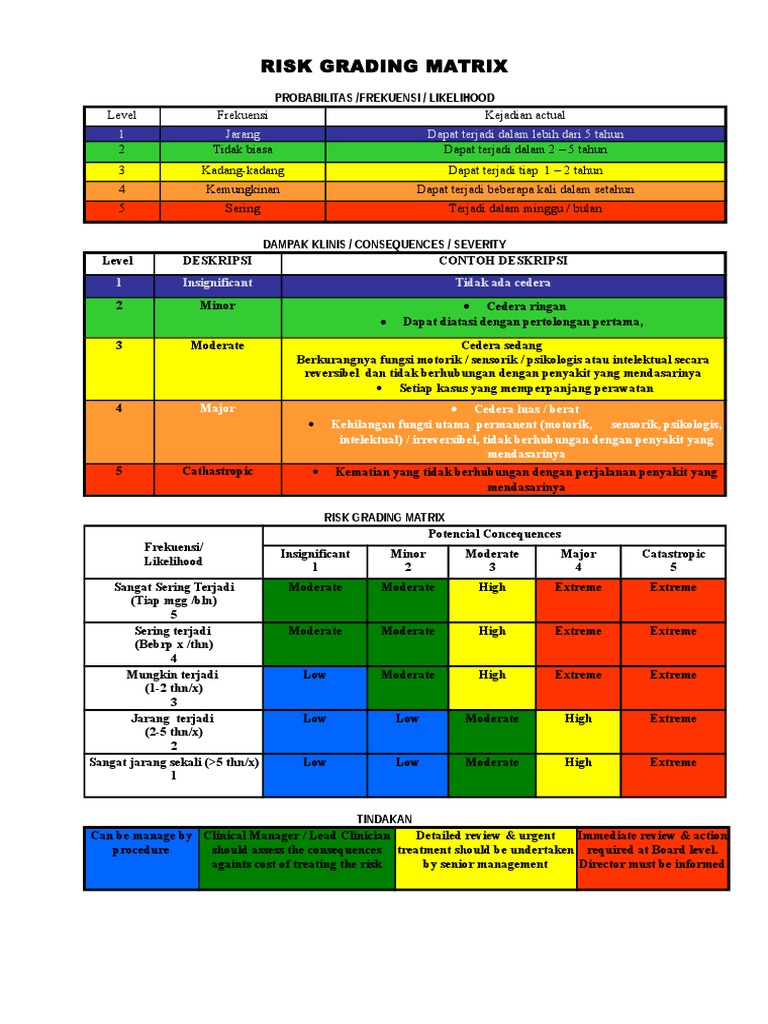 Matriks Grading Risiko Keselamatan Pasien | PDF