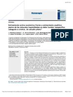 Estiramiento Activo Excéntrico Frente A Estiramiento Analítico Pasivo de Los Músculos Isquiotibiales en Dolor Lumbar Inespecífico Subagudo o Crónico. Un Estudio Piloto