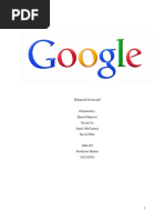 Google Balence Scorecard 