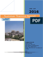 Summer Training Report: June - July