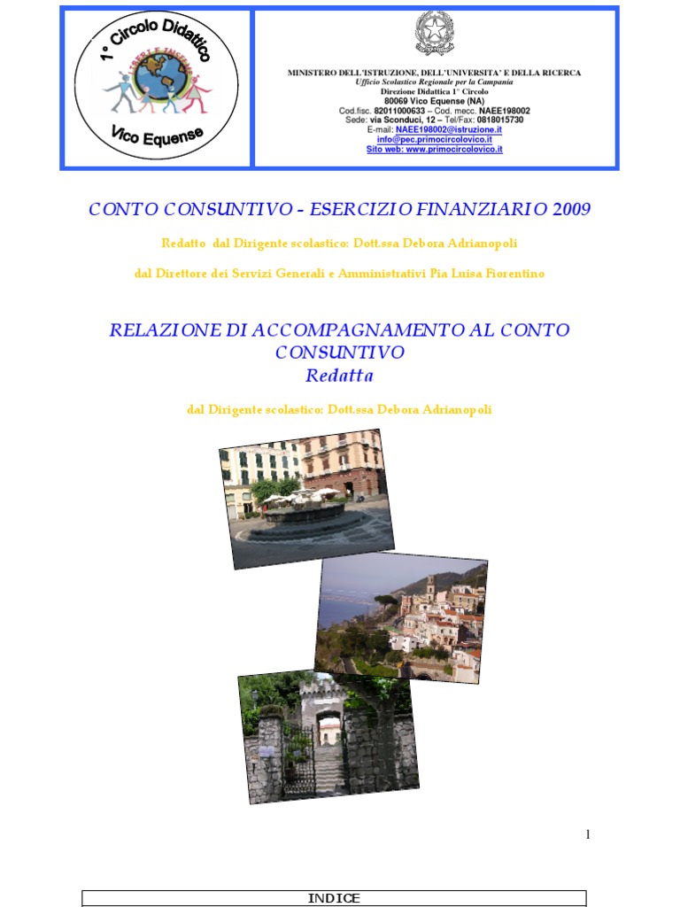 Relazione conto consuntivo