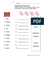 Plurals Worksheet