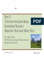 Climate Analysis Using Autodesk Ecotect Weather Tool and Solar Tool