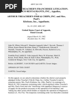 In Re Arthur Treacher's Franchisee Litigation. Magnesco Restaurants, Inc. v. Arthur Treacher's Fish & Chips, Inc. And Mrs. Paul's Kitchens, Inc., 689 F.2d 1150, 3rd Cir. (1982)