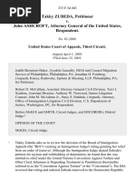 Takky Zubeda v. John Ashcroft, Attorney General of the United States, 333 F.3d 463, 3rd Cir. (2003)