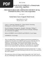 Pittsburgh Railways Company, A Pennsylvania Corporation v. The Equitable Life Assurance Society of The United States, A New York Corporation, 288 F.2d 640, 3rd Cir. (1961)