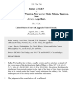 James Green v. Howard Yeager, Warden, New Jersey State Prison, Trenton, New Jersey, 332 F.2d 794, 3rd Cir. (1964)