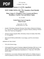 Thomas J. Lavin v. New York News, Inc., D.J. Saunders, Paul Meskill, Robert Hunt, James G. Wieghart, Larry Layout and Harry Headliner, Charles Voss and Robert Sapio, 757 F.2d 1416, 3rd Cir. (1985)