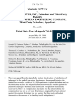 Vladimir Dowhy v. Harvey B. Moyer, Inc., and Third-Party v. Eastern Engineering Company, Third-Party, 278 F.2d 753, 3rd Cir. (1960)