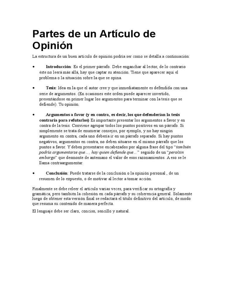 Partes de un Artículo de Opinión.docx
