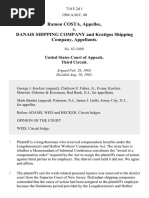 Ramon Costa v. Danais Shipping Company and Kratigos Shipping Company, 714 F.2d 1, 3rd Cir. (1983)