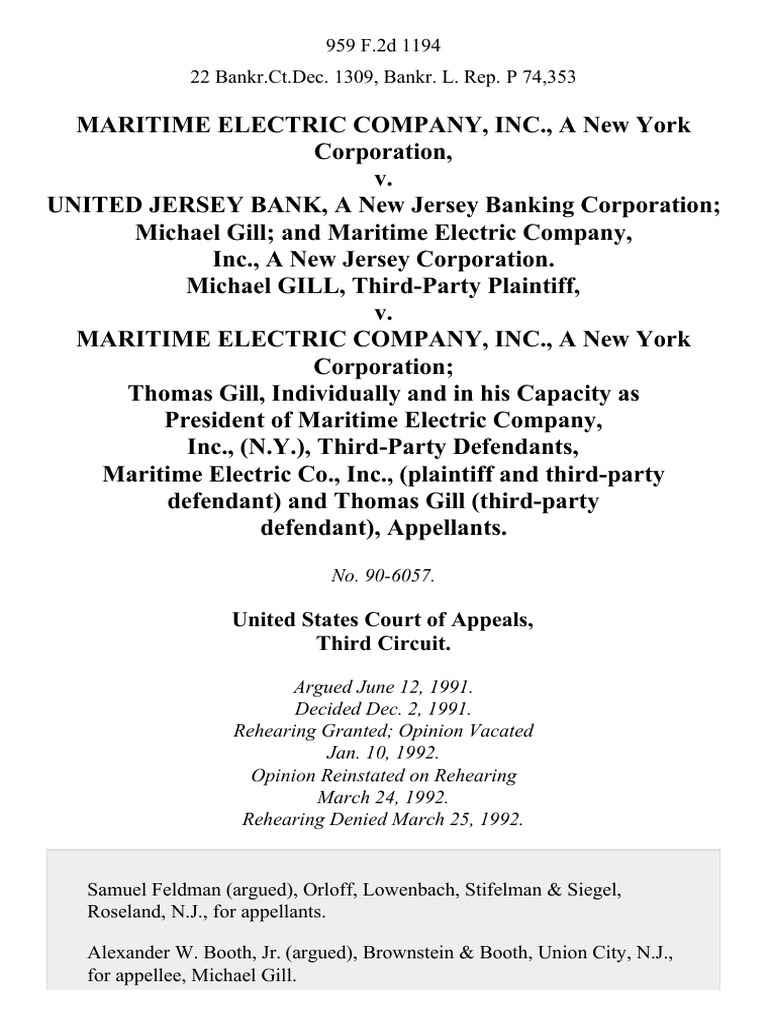 United States Court of Appeals, Third Circuit PDF Bankruptcy In The