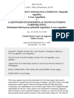 Unigard Security Insurance Company, Cross-Appellant v. Lakewood Engineering & Manufacturing Corporation, Defendant-Third-Party-Plaintiff-Appellant, Cross-Appellee, 982 F.2d 363, 3rd Cir. (1992)