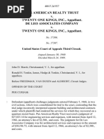 Pan American Realty Trust v. Twenty One Kings, Inc., de Leo Associates Company v. Twenty One Kings, Inc., 408 F.2d 937, 3rd Cir. (1969)