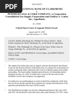 Empire National Bank of Clarksburg v. Penfield Coal & Coke Company, A Corporation Consolidated Gas Supply Corporation and Godfrey L. Cabot, Inc., 354 F.2d 873, 3rd Cir. (1966)