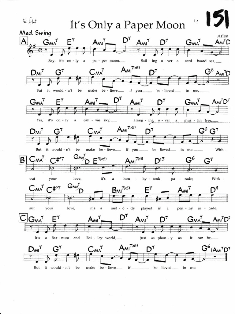 It's Only A Paper Moon