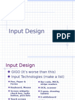 9 Input Design Phase