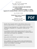 In Re Data Access Systems Securities Litigation. Appeal of TOLINS & LOWENFELS & Roger A. Tolins. Appeal of I. KAHLOWSKY AND CO. and Peter Cunicelli