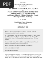 J. Filiberto Sanitation, Inc. v. State of New Jersey Department of Environmental Protection and Board of Public Utilities Hunterdon County Municipal Utilities Authority, 857 F.2d 913, 3rd Cir. (1988)