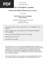 Daniel N. Mondrow v. Fountain House and Bernard I. Waters, 867 F.2d 798, 3rd Cir. (1989)