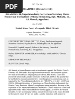 Ali Ahmed (Hiram McGill v. Dragovich, Superintendent Corrections Secretary Horn Sromovski, Corrections Officer Eichenberg, Sgt. Mahally, LT., Ali Ahmed, 297 F.3d 201, 3rd Cir. (2002)