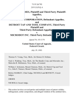 Horace D. Holmes, and Third Party v. The Bendix Corporation, and Detroit Tap and Tool Company, Third Party and Third Party v. Microdot Inc. Third Party, 713 F.2d 792, 3rd Cir. (1983)