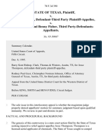 The State of Texas v. Jesse Thompson, Defendant-Third Party v. Chris Hanger and Benny Fisher, Third Party-Defendants-Appellants, 70 F.3d 390, 3rd Cir. (1995)