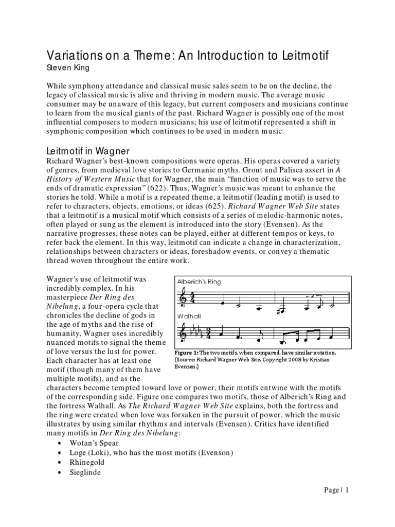 Variations On A Theme: An Introduction To Leitmotif | PDF | Richard ...