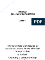 Unique Selling Proposition: Unit-Ii