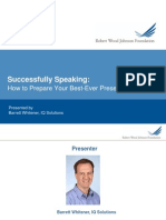 Successfully Speaking - How To Prepare Your Best-Ever Presentation May 26th Webinar