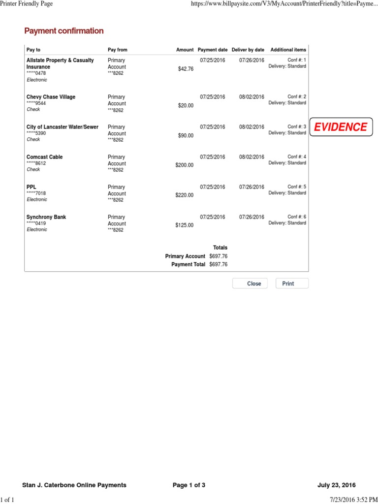 Evidence: Payment Confirmation | PDF | Pnc Financial Services | Finance ...