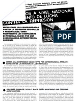 Unifiquemos A Nivel Nacional El Movimiento de Lucha Contra La Represión