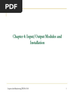 Chapter 4: Input/Output Modules and Installation Installation