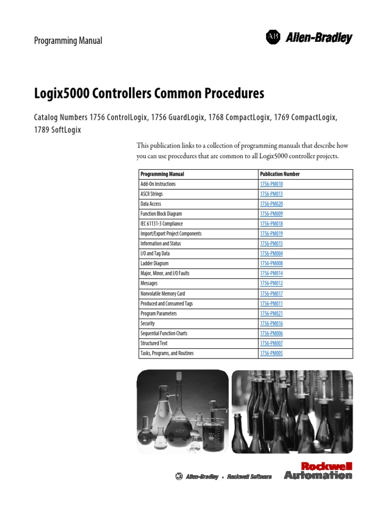 Logix5000 Controllers Common Procedures Programming Manual PDF