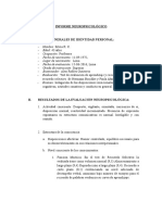 Informe Neuropsicologico Memoria Selectiva