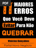 11 Erros Evitar Nao Quebrar