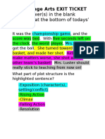 Exit Ticket Plot Structure Key